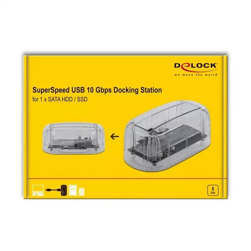 Obudowa HDD/SSD DeLOCK 64089 przezroczysta 2.5/3.5 cala