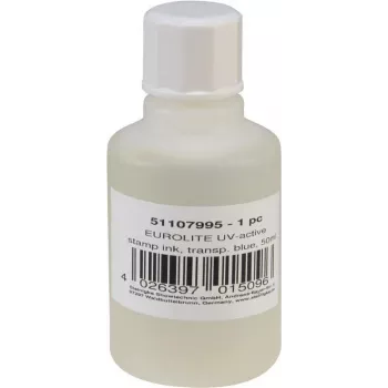 Tusz do stempli EUROLITE UV-aktywny Transparentny Niebieski 50 ml