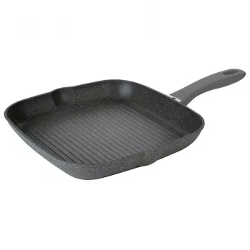 Patelnia grillowa BALLARINI 75002-941-0 kwadratowa szara 28 cm