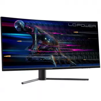 LC-Power LC-M34-UWQHD-165-C Monitor komputerowy 86,4 cm (34 inch) 3440 x 1440 pikseli UltraWide Quad HD Czarny - Czerwony (LC-M34-UWQHD-165-C)