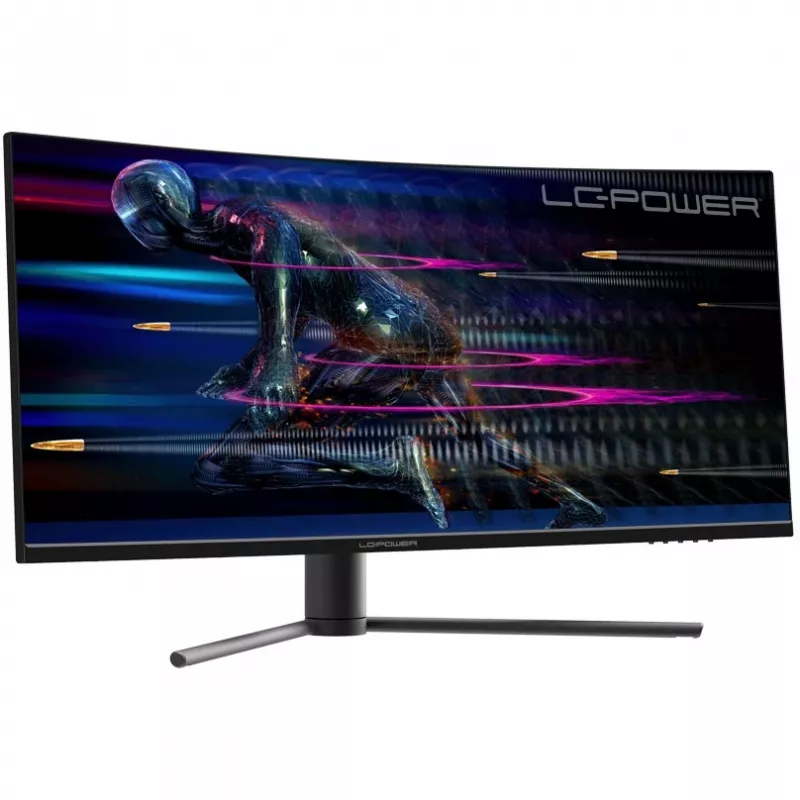 LC-Power LC-M34-UWQHD-165-C Monitor komputerowy 86,4 cm (34 inch) 3440 x 1440 pikseli UltraWide Quad HD Czarny - Czerwony (LC-M34-UWQHD-165-C)