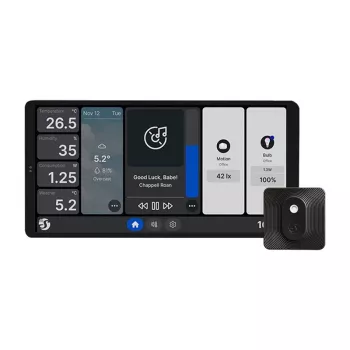 Wall Display Shelly Wall Display X2 WiFi/BLU czarny z H&T – podwójny panel sterowania
