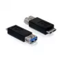 adapter złącza złącza USB 3.0-A FM na micro USB 3.0-B M DeLOCK 65183