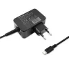 Ładowarka do urządzeń mobilnych QOLTEC 51024 — Uniwersalna ładowarka sieciowa AC, 65W PD, 20V/3,25A, kabel 1,2m, czarna