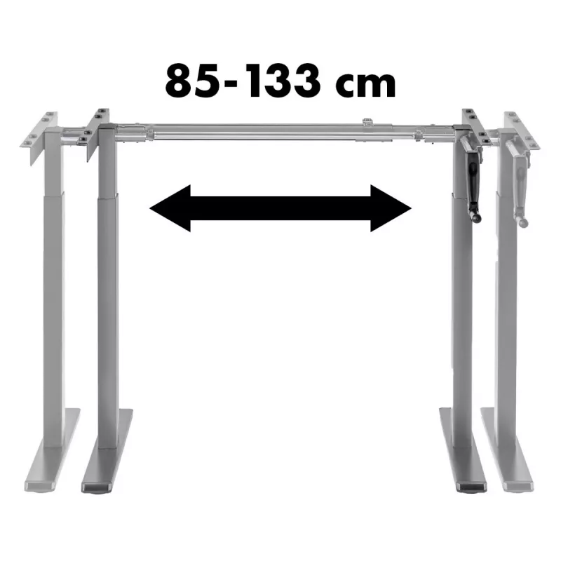 Biurko z ręczną regulacją wysokości MACLEAN MC-790NG — maks. obciążenie 60 kg, maks. wysokość 120 cm