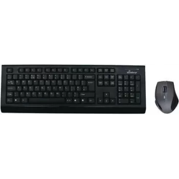 MediaRange MROS104 - Zestaw klawiatura i mysz - Bezprzewodowy - QWERTY - GB - Szary, Czarny (MROS104UK)