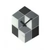 NeXtime klok 8171 Cubic, 43,5x37 cm, Ścienny, Czarny/Biały/Szary