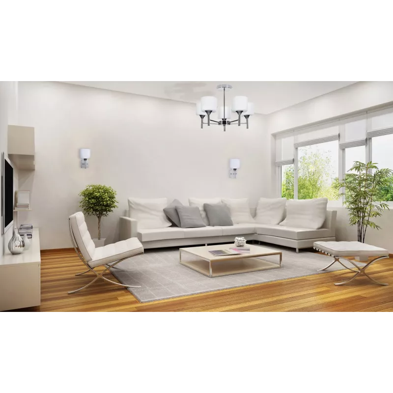 Klasyczna lampa sufitowa wisząca żyrandol Activejet MIRA Chrome 5xE27 do salonu