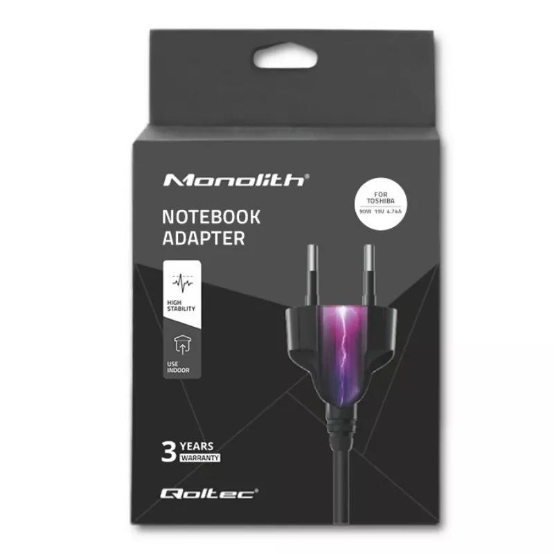 Qoltec 50090.90W zasilacz/przetwornica Wewnętrzny Czarny
