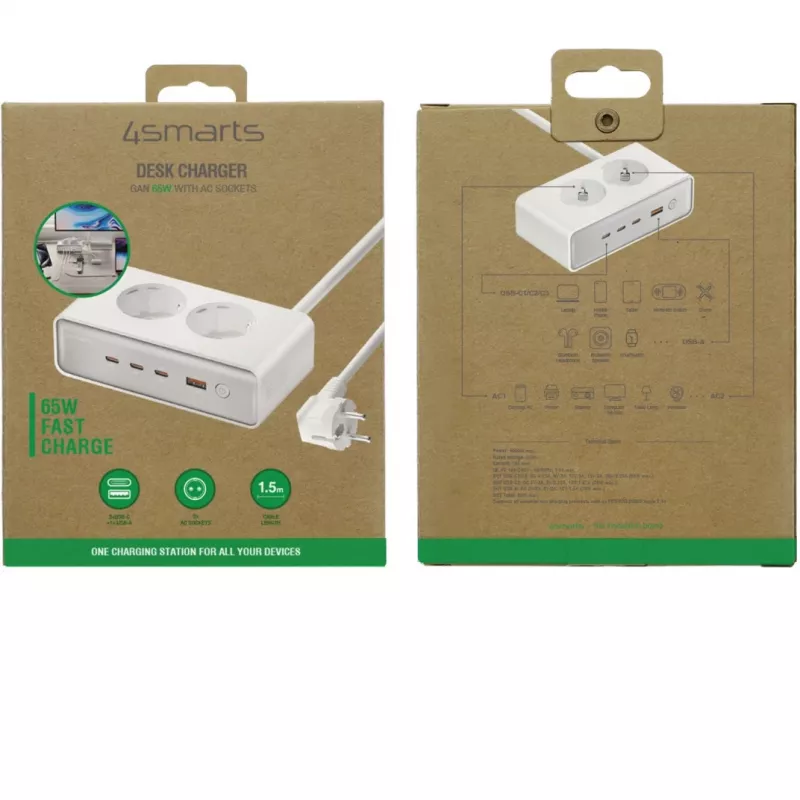 Ładowarka 4smarts 540065 Uniwersalna szybka ładowarka AC 4 porty