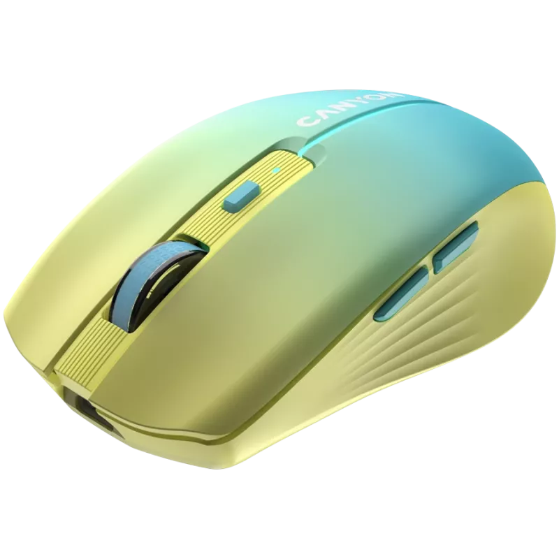 CANYON mysz MW-44 Wireless Charge żółty niebieski