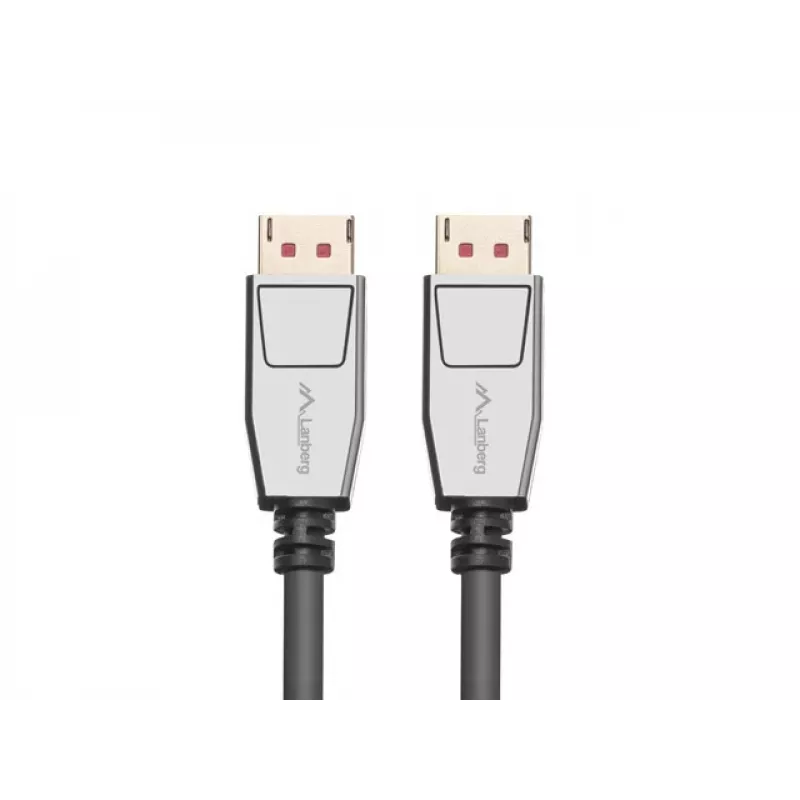 Kabel DisplayPort LANBERG CA-DPDP-20CU-0010-BK — DisplayPort do DisplayPort, 1 m, Czarny/Srebrny