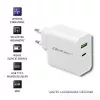 Qoltec 51718 Ładowarka | 45W | 5-20V | 2,4-3A | USB typu C PD | USB | Biała