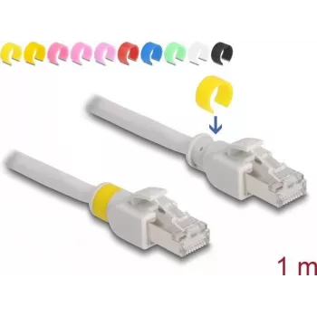 Kabel sieciowy DeLOCK RJ45 Cat.6A S/FTP 1m Szary