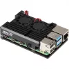 JOY-IT RPI CASE ALU07F - Obudowa do Raspberry Pi 4, Alu, Wentylator, czarna (RB-ALUCASEP4+07FAN)