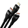 Kabel USB Baseus CASS030101 1.2m USB A/USB C USB C/Micro-USB B/Lightning Czarny