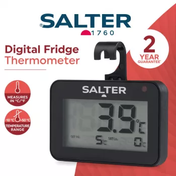 Cyfrowy termometr do lodówki Salter SA00574BFEU12 z LCD, zakres temperatury -20 do 50°C