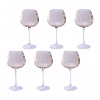 Zestaw 6 szklanek do picia Rose&Tulipani U20177611N24-Z, pojemność 460 ml każda