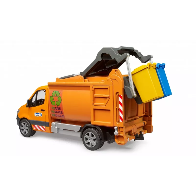 BRUDER model pojazdu MB Sprinter śmieciarka komunalna BR-02682, replika zabawkowa w skali