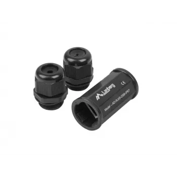 Adapter RJ-45 Lanberg AD-RJ45-OS6-IP67 czarny