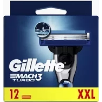 Gillette MACH3 Turbo ostrza do golenia 12 szt. Stal nierdzewna Mężczyźni
