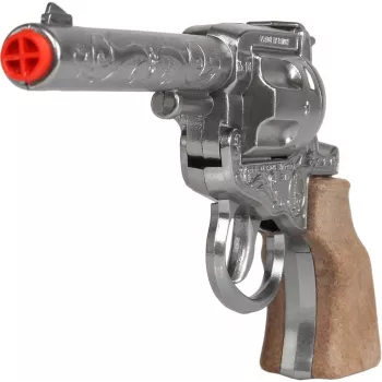 Zabawkowy metalowy rewolwer kowbojski Gonher 8-strzałowy model 239842