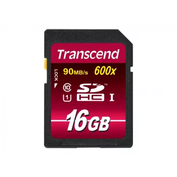 Pamięć Flash Transcend 16GB SDHC Class 10 UHS-I 600x TS16GSDHC10U1