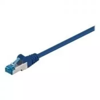 Wentronic Goobay Kabel krosowy CAT 6a, S/FTP (PiMF), niebieski, 5 m - LSZH bezhalogenowy, miedź (93812)