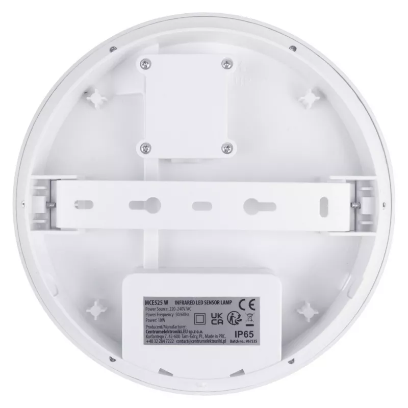 Lampa LED z czujnikiem PIR MACLEAN MCE525 W — zewnętrzna oprawa LED z czujnikiem ruchu