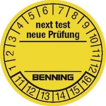 Benning etykiety inspekcyjne 300 szt. do testera urządzeń 756212 (Ø) 30 mm Następna inspekcja (756212)
