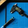 iFixit cyfrowa suwmiarka z niebieskim ekranem LCD
