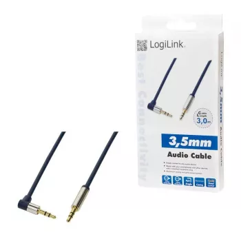 LOGILINK CA11300 LOGILINK - kabel audio 3,5 m/m 90 3m niebieski