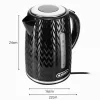 Czajnik NELO, pojemność 1,7 l, moc 2000 W, czarny