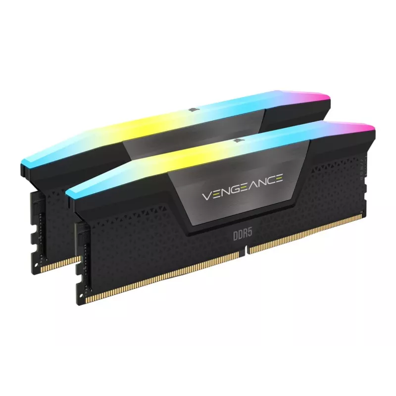 DIMM 64 GB DDR5-6000 (2x 32 GB) Dual-Kit, Arbeitsspeicher schwarz, CMH64GX5M2B6000C30, Vengeance RGB, INTEL XMP
