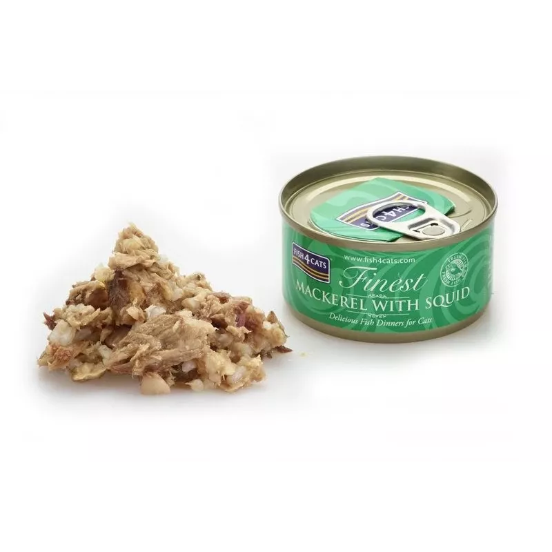 FISH4CATS Makrela z kałamarnicą - mokra karma dla kota - 70g