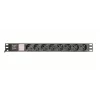 Jednostka dystrybucji zasilania GEMBIRD EG-PDU-014-C14, 8 gniazd AC, wejście C14, kabel 3 m, 1U, 3680 W, 10 A, aluminium, czarny