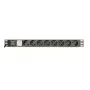 Jednostka dystrybucji zasilania GEMBIRD EG-PDU-014-C14, 8 gniazd AC, wejście C14, kabel 3 m, 1U, 3680 W, 10 A, aluminium, czarny