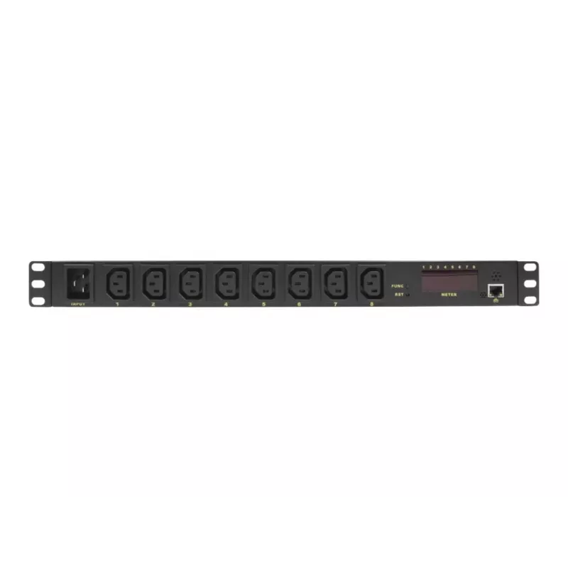Logilink IP PDU Control Unit - Stromverteilungseinheit (Rack - einbaufähig) - Wechselstrom 110-240 V - Ethernet - Eingabe, Eingang IEC 60320 C20 - Aus
