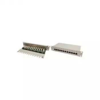 Patch Panel Desktop - Patch Panel - CAT 6 - STP - RJ-45 X 12 - Szary, RAL 7035 -
