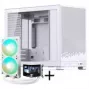 Jonsbo D32 STD Obudowa PC + TRYX PANORAMA Kompleksowe chłodzenie cieczą, ARGB - 240 mm, Biała