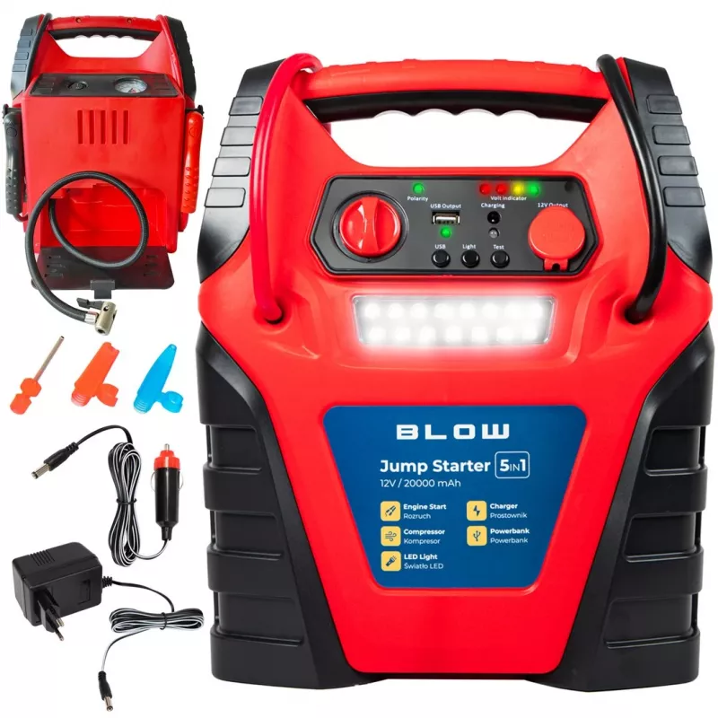 Jump Starter kompresor prostownik 5w1