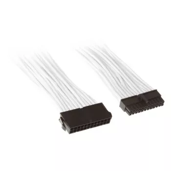 SilverStone PP07-MBW - Kabel przedłużający zasilania - ATX, 24-pin (M) - ATX, 24-pin (W) - 30 cm - Biały (SST-PP07-MBW)