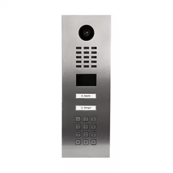 Wideodomofon DoorBird D2102KV — jednostka zewnętrzna ze stali nierdzewnej, IP65, czujnik ruchu 10 m, dioda IR, PoE (IEEE 802.3af), 10/100 Mbit/s, 131×383×49,6 mm