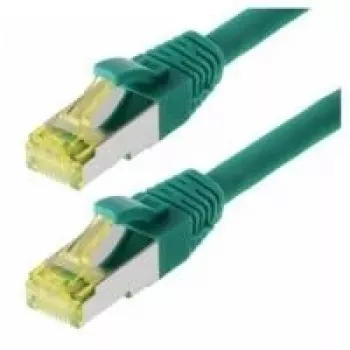 Kabel sieciowy Helos Cat 6a S/FTP 1 m Zielony