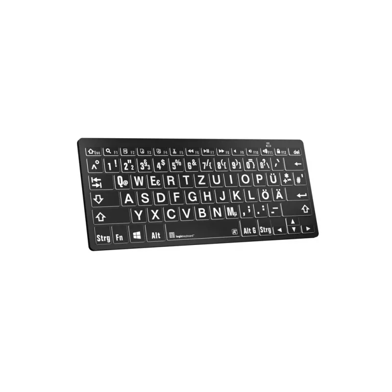 Logickeyboard Uniwersalna klawiatura Bluetooth LKB-LPWB-BTPC-DE QWERTZ niemiecka czarna