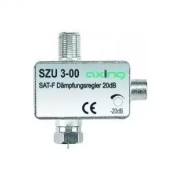 axing SZU 3-00 - 0,0001 - 2,4 GHz - 20 dB - srebrny - gniazdo F/ wtyk F - aluminium