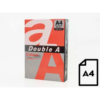 Papier kolorowy Double A, 80g, A4, 500 arkuszy, czerwony