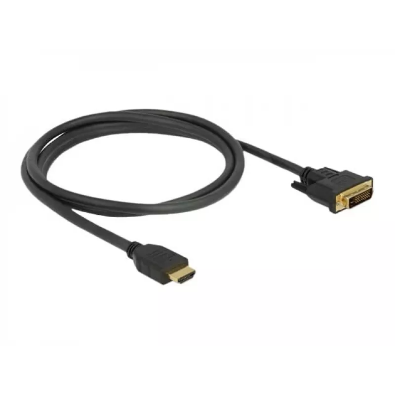 Kabel wideo DeLOCK 85653 1,5 m HDMI typ A DVI czarny