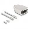 Osłona kabla DELOCK D-Sub 9-pin (męska/żeńska) srebrna, tworzywo sztuczne, 31×46×16 mm