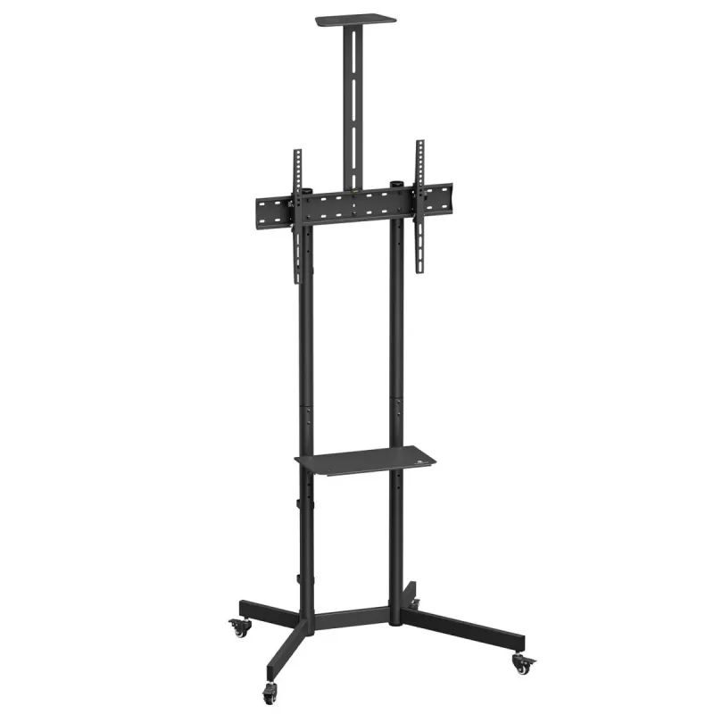 Podstawa / wózek pod telewizor Maclean, półka na kamerę, na kółkach, 37-70, maks. obciążenie 45kg/5kg półka, maks. VESA 600x400, MC-113 B